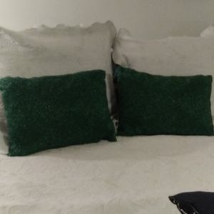 Pre-Owned (2) Green Pillows